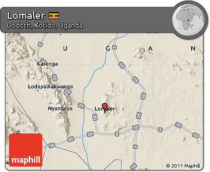 Shaded Relief Map of Lomaler