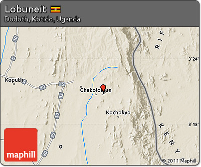 Shaded Relief Map of Lobuneit