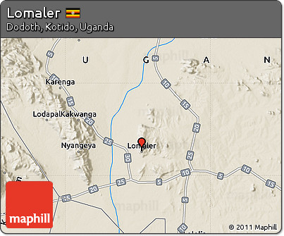 Shaded Relief Map of Lomaler