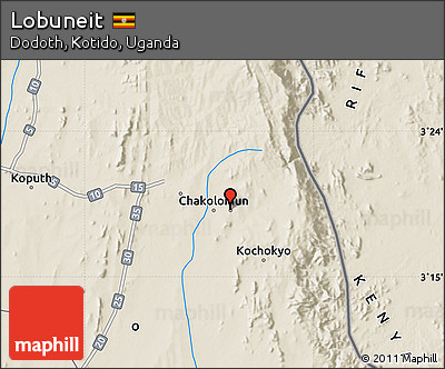 Shaded Relief Map of Lobuneit
