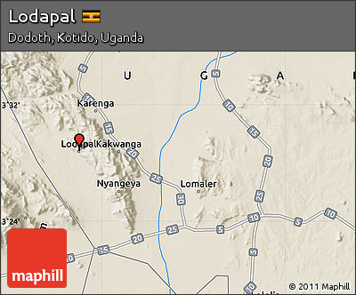 Shaded Relief Map of Lodapal