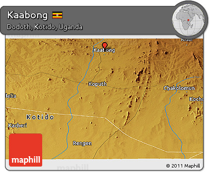 Physical Panoramic Map of Kaabong