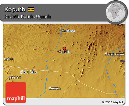 Physical Panoramic Map of Koputh