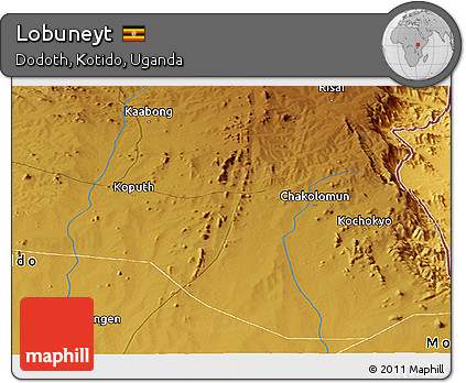 Physical Panoramic Map of Lobuneyt