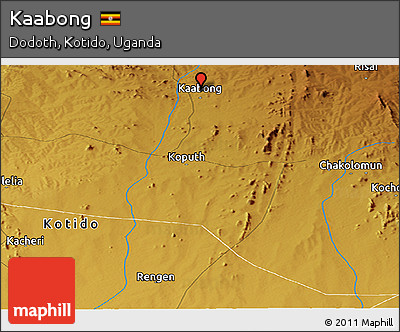 Physical Panoramic Map of Kaabong