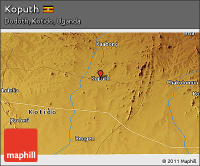 Physical Panoramic Map of Koputh
