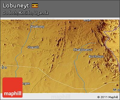 Physical Panoramic Map of Lobuneyt