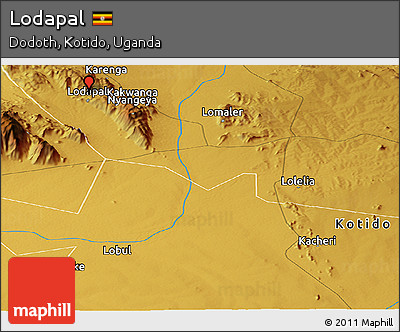 Physical Panoramic Map of Lodapal