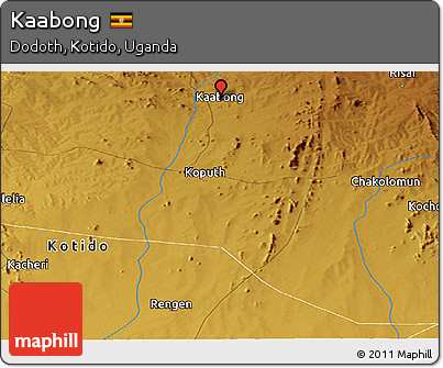 Physical Panoramic Map of Kaabong