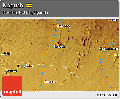 Physical Panoramic Map of Koputh