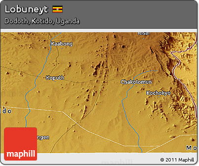 Physical Panoramic Map of Lobuneyt