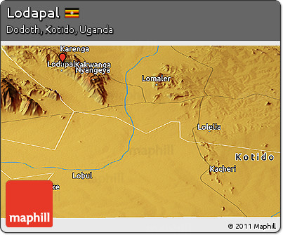 Physical Panoramic Map of Lodapal