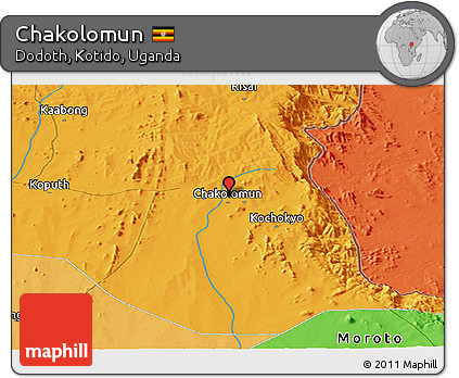 Political Panoramic Map of Chakolomun