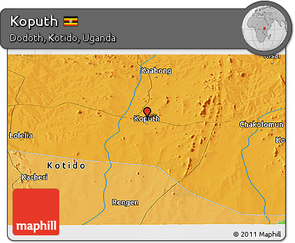 Political Panoramic Map of Koputh