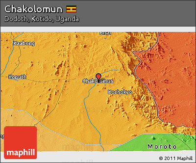 Political Panoramic Map of Chakolomun