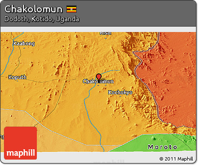 Political Panoramic Map of Chakolomun