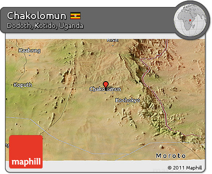 Satellite Panoramic Map of Chakolomun