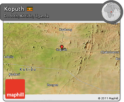 Satellite Panoramic Map of Koputh