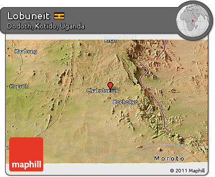 Satellite Panoramic Map of Lobuneit