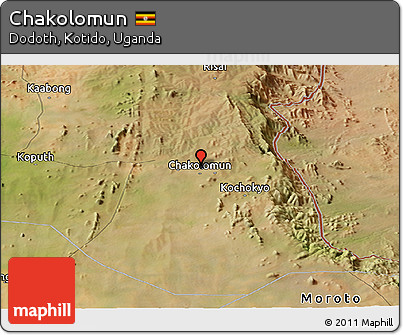 Satellite Panoramic Map of Chakolomun