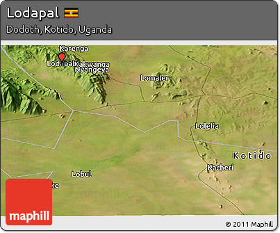 Satellite Panoramic Map of Lodapal