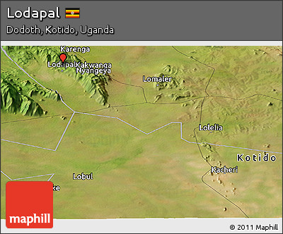 Satellite Panoramic Map of Lodapal