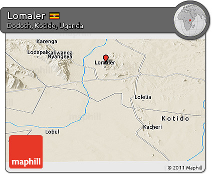 Shaded Relief Panoramic Map of Lomaler