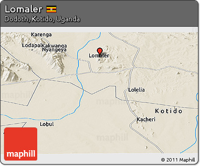 Shaded Relief Panoramic Map of Lomaler