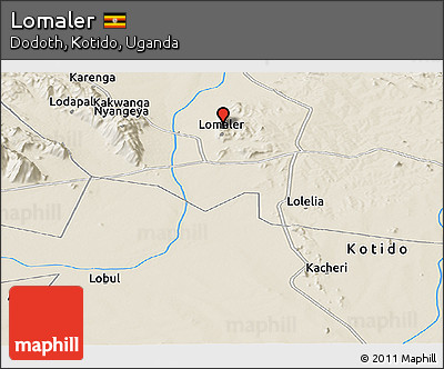 Shaded Relief Panoramic Map of Lomaler