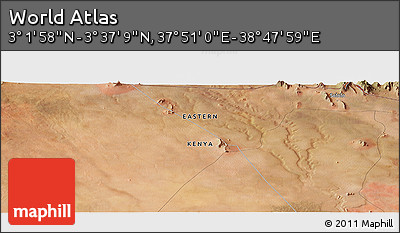 Satellite Panoramic Map of the Area around 3° 19' 33" N, 38° 19' 30" E