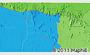Political 3D Map of Dabel