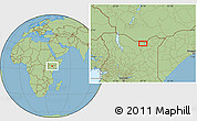 Savanna Style Location Map of Dabel
