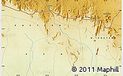 Physical Map of the area around 3° 19' 33" N, 39° 10' 29" E