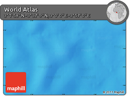 Physical Map of the Area around 3° 19' 33" N, 3° 28' 30" E