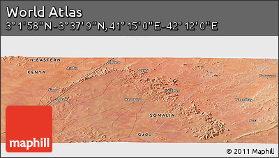 Satellite Panoramic Map of the Area around 3° 19' 33" N, 41° 43' 30" E