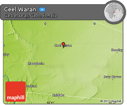 Physical Map of Ceel Waran
