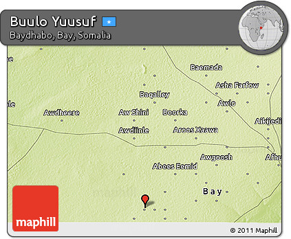 Physical 3D Map of Buulo Yuusuf