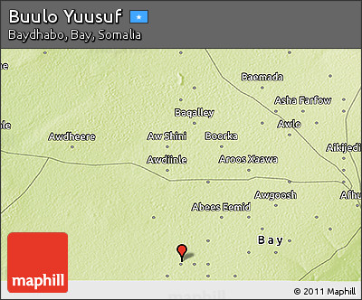 Physical 3D Map of Buulo Yuusuf