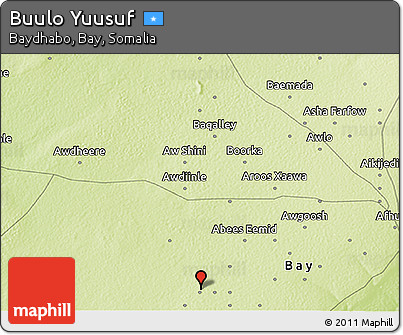 Physical 3D Map of Buulo Yuusuf