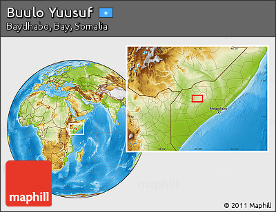 Physical Location Map of Buulo Yuusuf