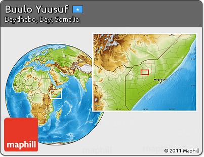 Physical Location Map of Buulo Yuusuf