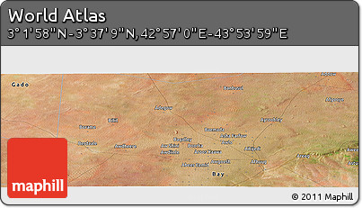 Satellite Panoramic Map of the Area around 3° 19' 33" N, 43° 25' 29" E