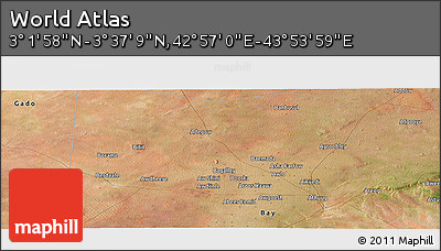 Satellite Panoramic Map of the Area around 3° 19' 33" N, 43° 25' 29" E