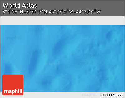 Physical 3D Map of the Area around 3° 19' 33" N, 44° 58' 30" W