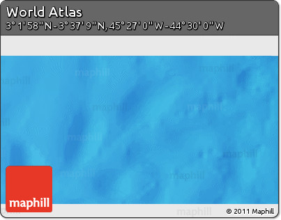 Physical 3D Map of the Area around 3° 19' 33" N, 44° 58' 30" W