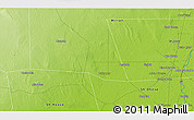 Physical 3D Map of the area around 3° 19' 33" N, 45° 7' 30" E