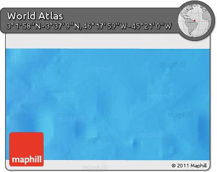 Physical 3D Map of the Area around 3° 19' 33" N, 45° 49' 30" W