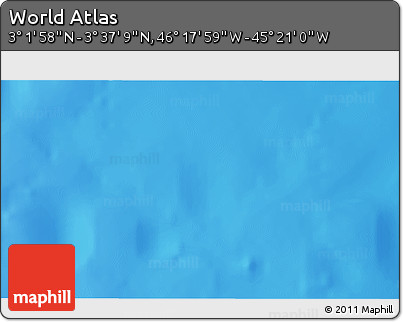 Physical 3D Map of the Area around 3° 19' 33" N, 45° 49' 30" W