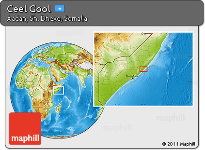 Physical Location Map of Ceel Gool