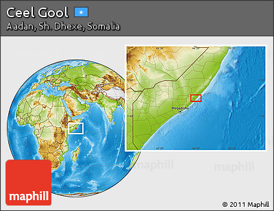 Physical Location Map of Ceel Gool